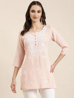 Women Pink Floral Straight Kurti-NJ-3600282-Pink