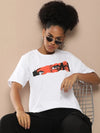 Difference of Opinion White Graphic Oversized T-Shirt-DOWMN303WHT-XS