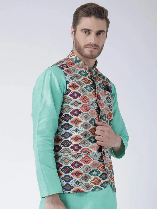 Hangup Men Standard Printed Men's Indian Wear-58APrintedNehru