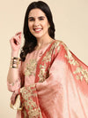 Women's Pink Printed Straight Kurta-SKC-833-Pink