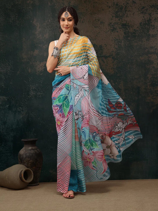 Subtle Ethnic Flair Saree-SZ-JUHI-MULTI-2262