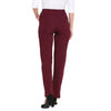 Smarty Pants Women's Cotton Lycra Straight Leg Wine Color Formal Trouser