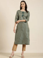 Women Teal Solid Straight Kurta-NJ-3675383-Teal