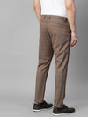 Genips Men's Brown Cotton Stretch Caribbean Slim Fit Self Design Trousers-106-739L_BW_30