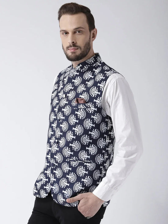 Hangup Men Standard Printed Men's Indian Wear-41APrintedNehru