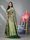 Black Silk Banarasi Saree With Zari Woven Designs-MA52BSL441050004