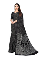 Vimla Women's Black Crepe Silk Uniform Saree with Blouse-5202_PM