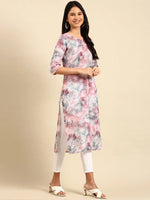 Women's Multicolour Embellished Straight Kurta-SKC-902-Multi