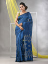 Sapphire Blue Silk Matka Soft Saree With Stripes Pattern-MA57SLMT331760033