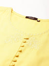 Women's Yellow Solid Straight Kurta-DF-1502-Yellow