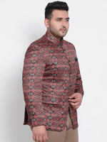 Hangup Men Standard Printed Men Formalwear-D36_5Button1_Blazer