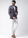 Hangup Men Standard Striped Men Formalwear-D952ButtonBlazer