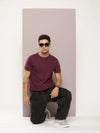 Dillinger Burgundy Solid Regular Heney T-shirt