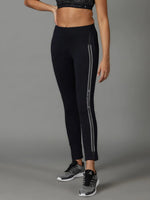 Women's Navy Blue Solid Track Pant-AF-1899-Navyblue