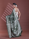 Fern Green Silk Soft Saree With Texture Print-MA60BSL01400055