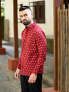 Dillinger Men's Printed Shirt-DLMSRT011MRN-S