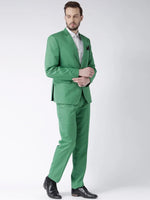 Hangup Men Standard Solid Men Formalwear-GreenBlazer