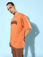 Dillinger Brown Typographic Oversized T-Shirt