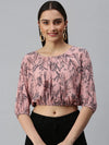 Women Mauve Printed Crop Corset Top-AE-10211-Mauve