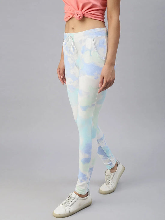 Women's Multi Tie Dye Track Pants-AF-1769A-Multi