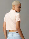 Women's Pink Solid Crop Top-AE-10477-Peach