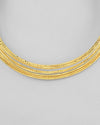 Gold-Plated Muti Layared  Hasli Necklace-VOJ330