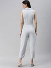 Women's Grey Solid Jumpsuit-AE-10000-Grey