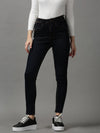 Women's Navy Blue Solid Skinny Fit Denim Jeans-GZ-5189-1-Navyblue