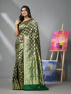 Black Silk Banarasi Saree With Zari Woven Designs-MA52BSL441050004