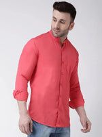 Hangup Men Slim Solid Shirts-BenCherryShirt