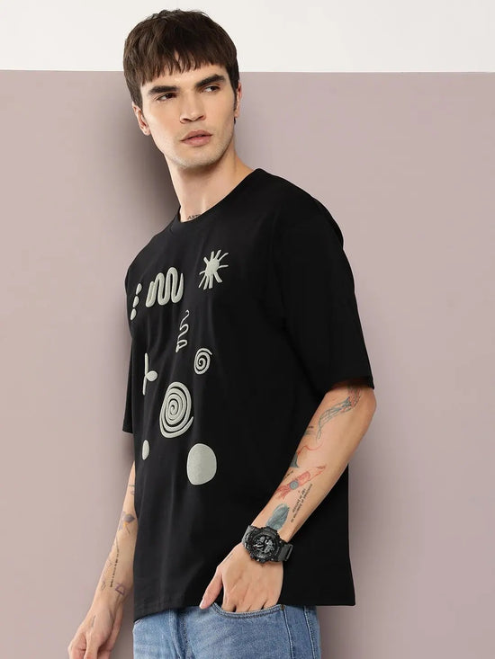 Dillinger Black Graphic Oversized T-shirt-DLMOV227BLK-S