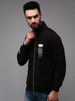 Men Black Solid Sweatshirt-OTSS-31-Black