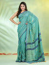 Sea Green Cotton Soft Saree With Texture Designs-MA62CT331210044