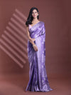 Violet Silk Soft Saree With Paisley Print-MA60BSL01400050