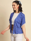 Blue Polka dot Shrug