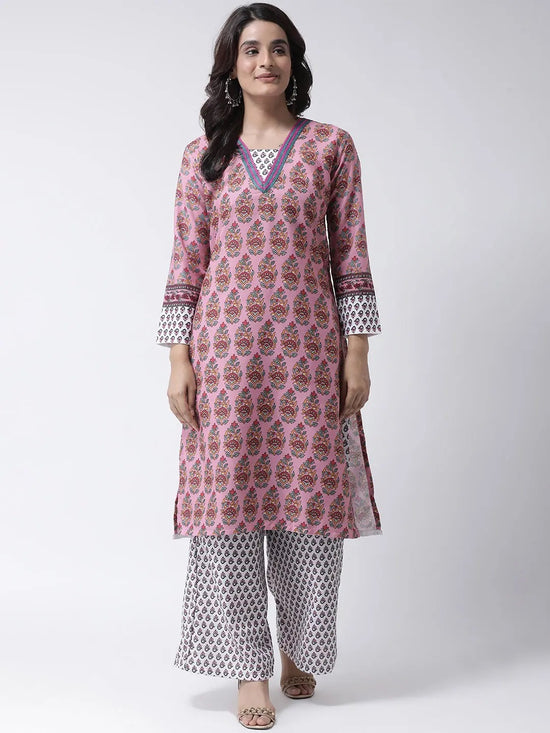 Hangup Women Standard Printed Indian Ethnic Set-X44_3Pc_KurtaSet