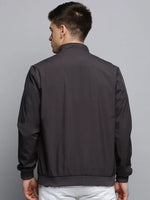 Men Grey Solid Casual Jacket-STCW-J-9-Grey