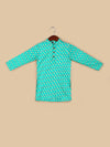 Boys Floral Pure Cotton Straight Kurta & Pyjamas with Nehru Jacket  Set-NN00058ETH-12