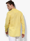 Hangup Men Slim Solid Men's Indian Wear-YellowKurta