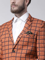 Hangup Men Standard Checkered Men Formalwear-D73CheckBlazer