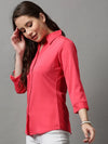 Women's Pink Solid Shirt-AE-3331023-Pink