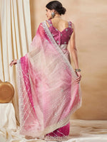 Saree Mall Women's Net Pink Embellished Designer Saree With Blouse Piece-SRENIK1971D