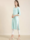 Women Blue Solid Straight Kurta-NJ-3160222-Blue