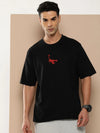 Difference of Opinion Black Graphic Oversized T-Shirt-DOOVR208BLK-S