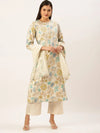 Women's Off White Printed Kurta Set-UB-2279-Offwhite