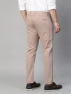 Genips Men's Onion Cotton Stretch Caribbean Slim Fit Solid Trousers Pink