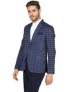 Hangup Men Standard Checkered Men Formalwear-D7CheckBlazer