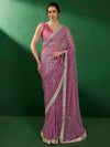 Saree Mall Women's Lycra Mauve Embellished Designer Saree With Blouse Piece-TNISHKA1292A