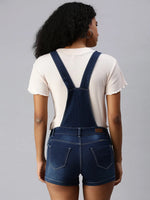 Women's Navy Blue Solid Dungarees-LT-DS19954-Navyblue