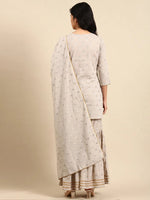 Women's Grey Printed Kurta Set-BSM-1597-Grey